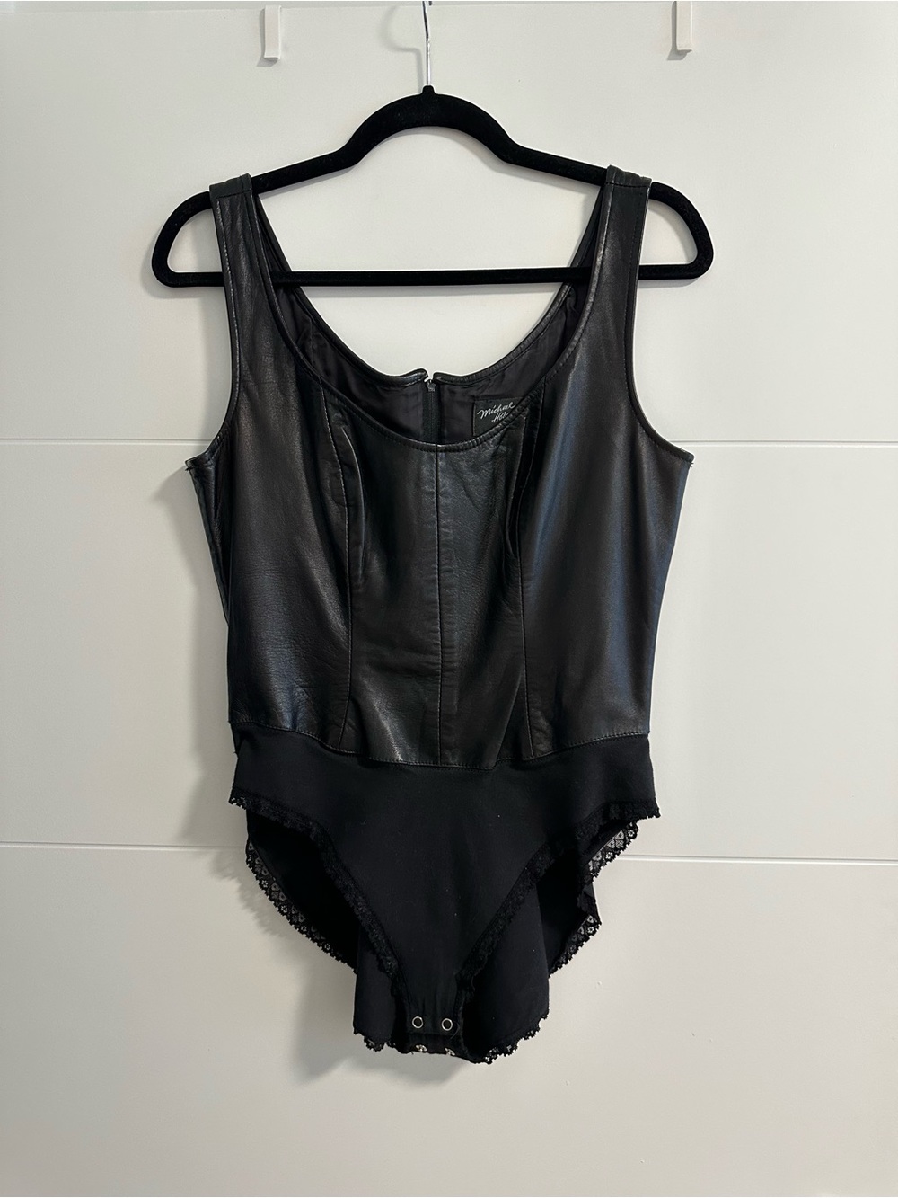 Vintage Michael Hoban North Beach Leather Corset Bodysuit
